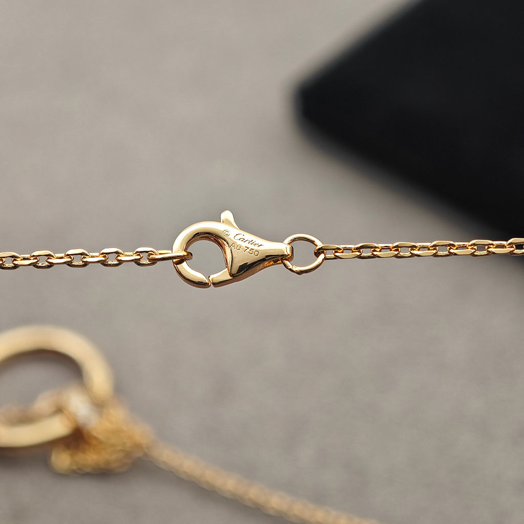 [AuraEcho]JUSTE NECKLACE HALF DIAMOND