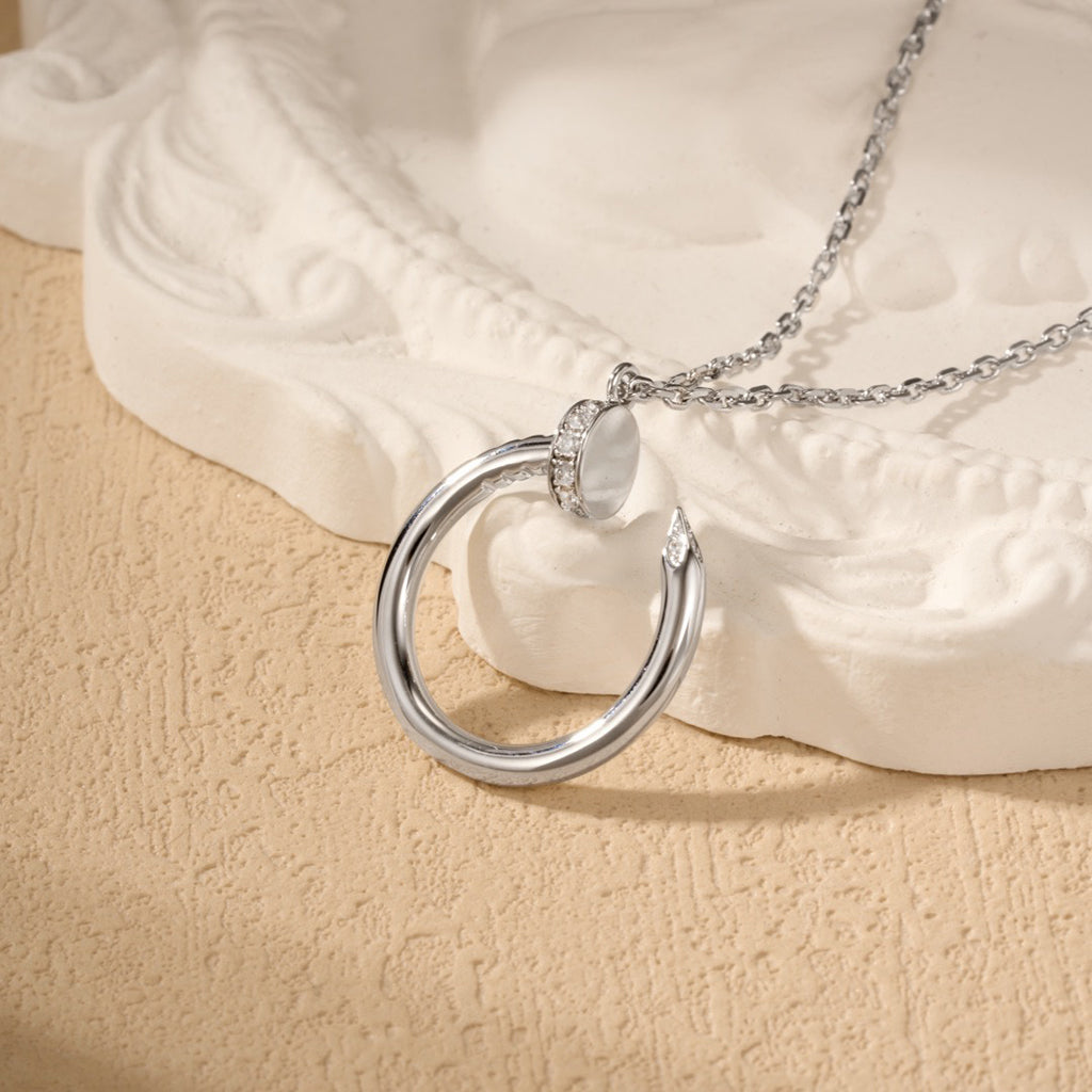 [AuraEcho]JUSTE NECKLACE HALF DIAMOND