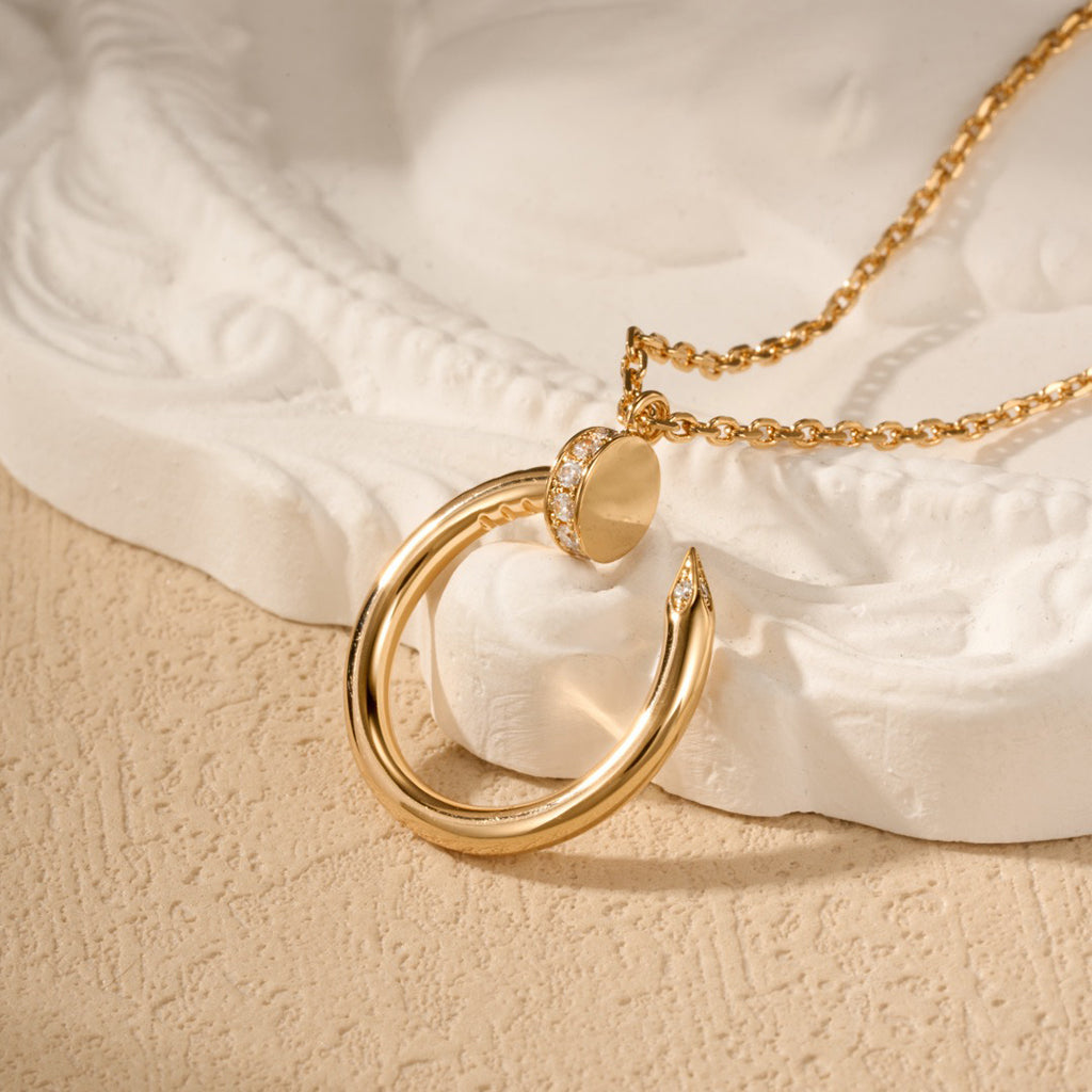 [AuraEcho]JUSTE NECKLACE HALF DIAMOND