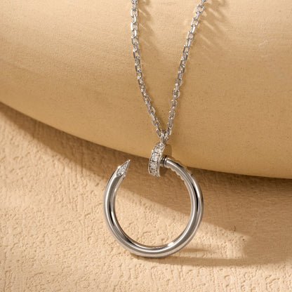 [AuraEcho]JUSTE NECKLACE HALF DIAMOND