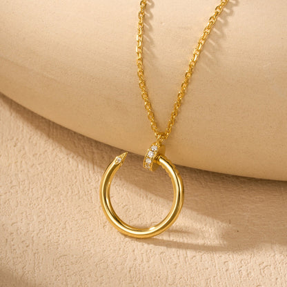 [AuraEcho]JUSTE NECKLACE HALF DIAMOND