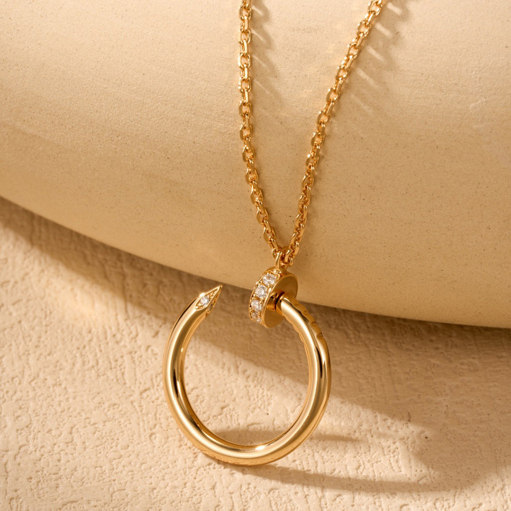 [AuraEcho]JUSTE NECKLACE HALF DIAMOND