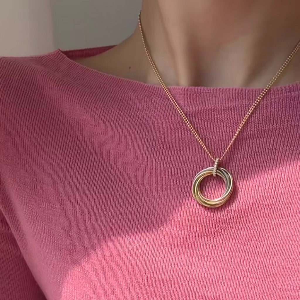 [AuraEcho]TRINITY MEDIUM  DIAMONDS NECKLACE