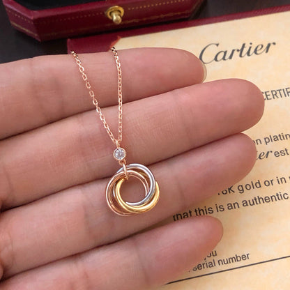 [AuraEcho]TRINITY  NECKLACE 1 DIAMOND