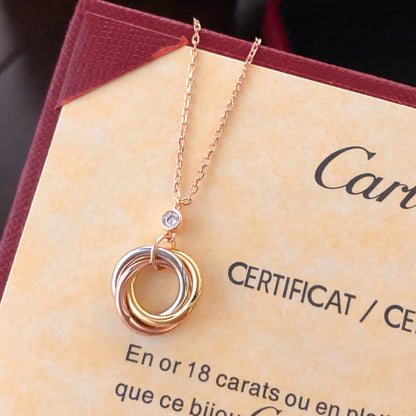 [AuraEcho]TRINITY  NECKLACE 1 DIAMOND