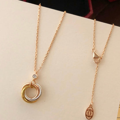 [AuraEcho]TRINITY  NECKLACE 1 DIAMOND