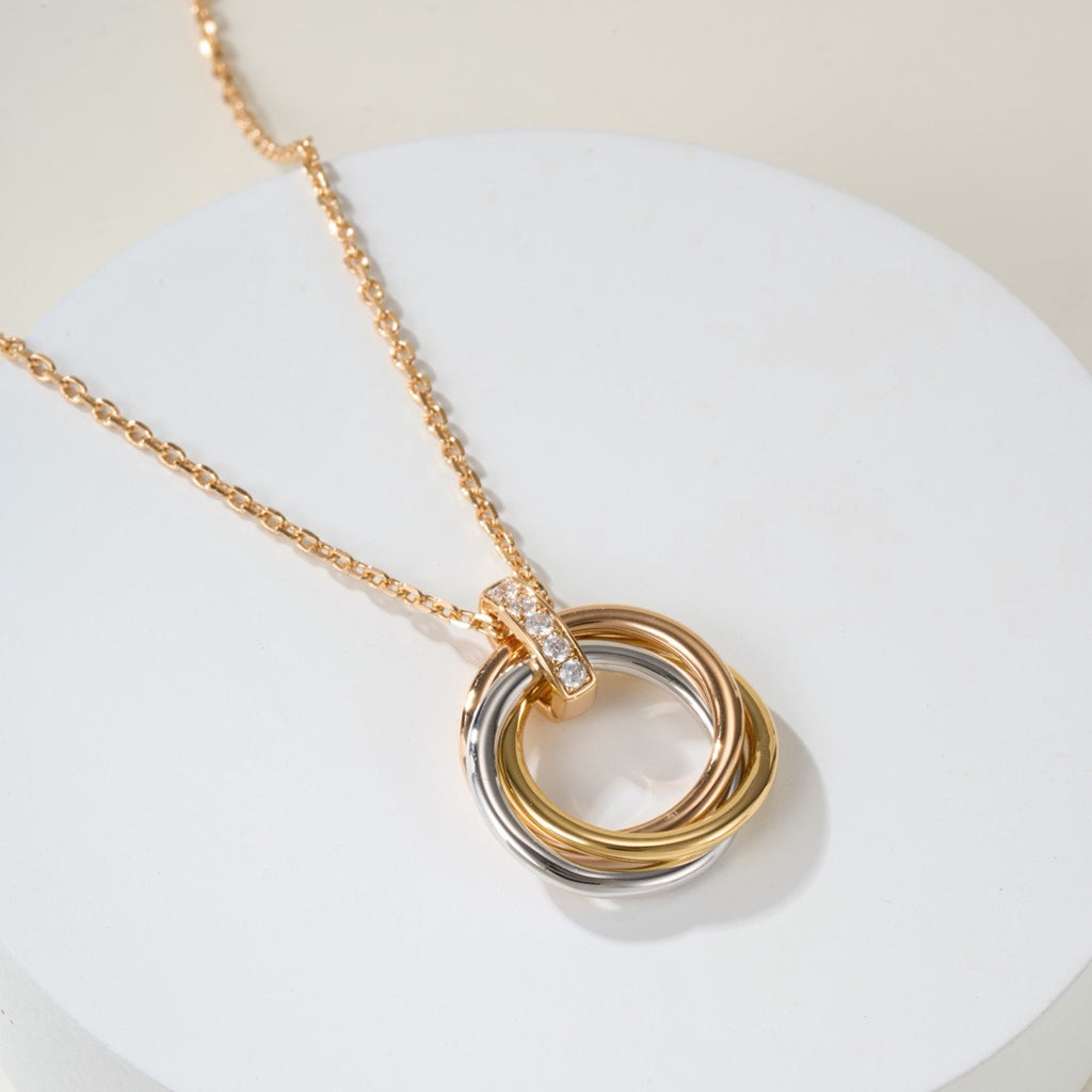 [AuraEcho]TRINITY MEDIUM  DIAMONDS NECKLACE
