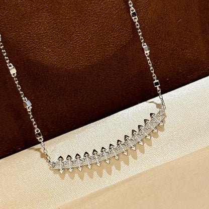 [AuraEcho]CLASH  SMALL FULL DIAMOND NECKLACE