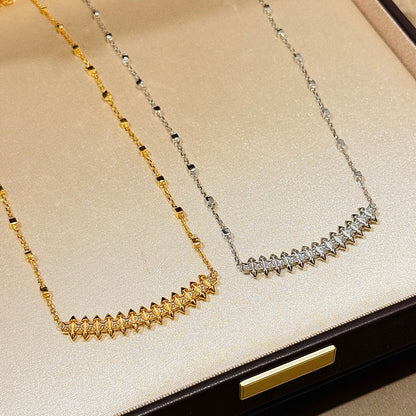 [AuraEcho]CLASH  SMALL FULL DIAMOND NECKLACE