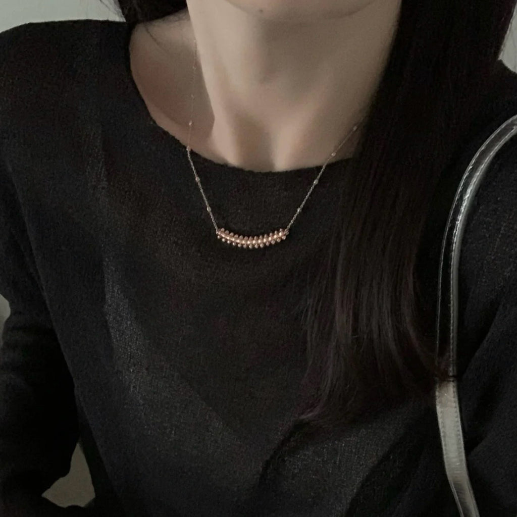[AuraEcho]CLASH  SMALL FULL DIAMOND NECKLACE
