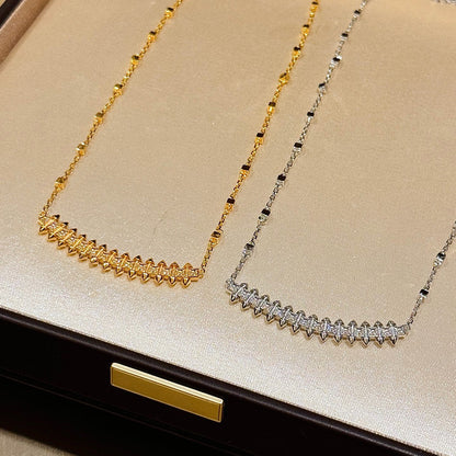 [AuraEcho]CLASH  SMALL FULL DIAMOND NECKLACE