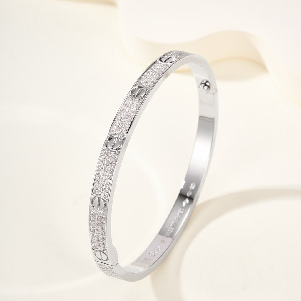 [AuraEcho]LOVE BRACELET 4.8MM DIAMOND-PAVED