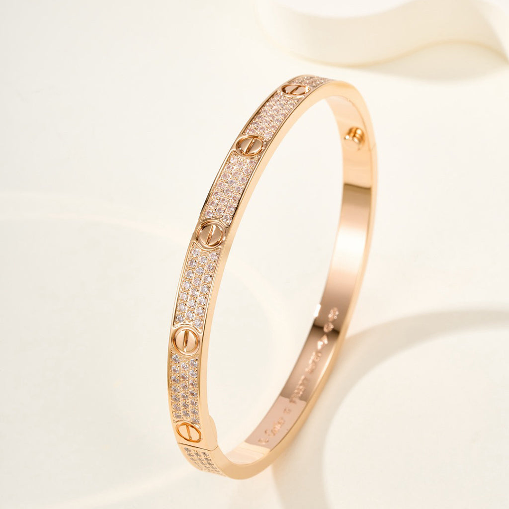 [AuraEcho]LOVE BRACELET 4.8MM DIAMOND-PAVED