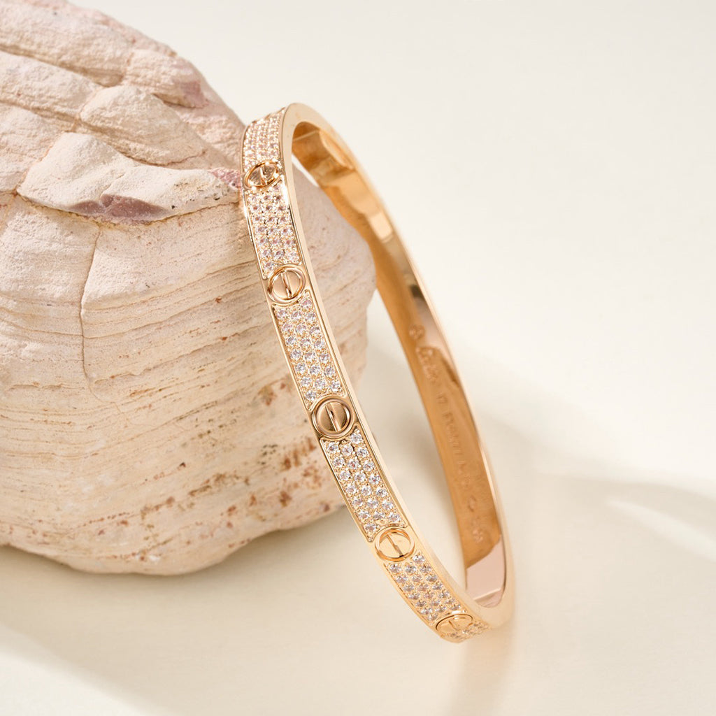 [AuraEcho]LOVE BRACELET 4.8MM DIAMOND-PAVED