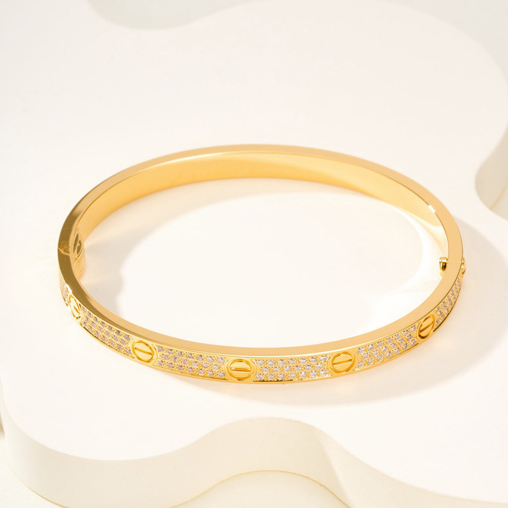 [AuraEcho]LOVE BRACELET 4.8MM DIAMOND-PAVED
