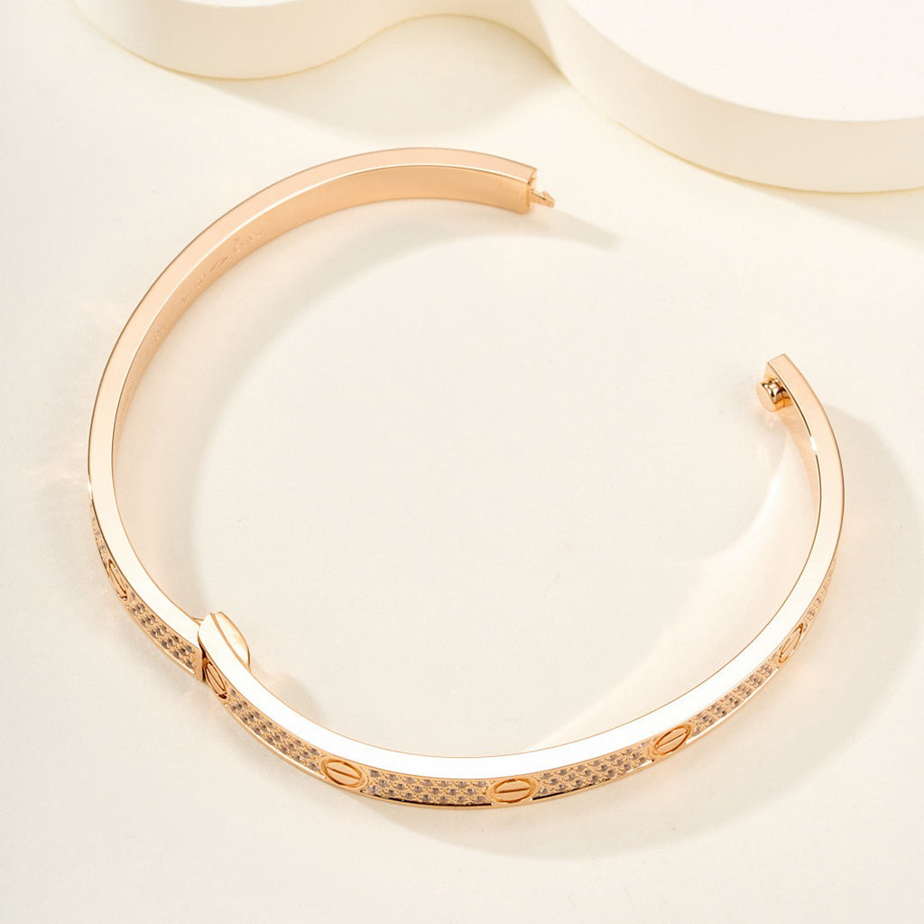 [AuraEcho]LOVE BRACELET 4.8MM DIAMOND-PAVED