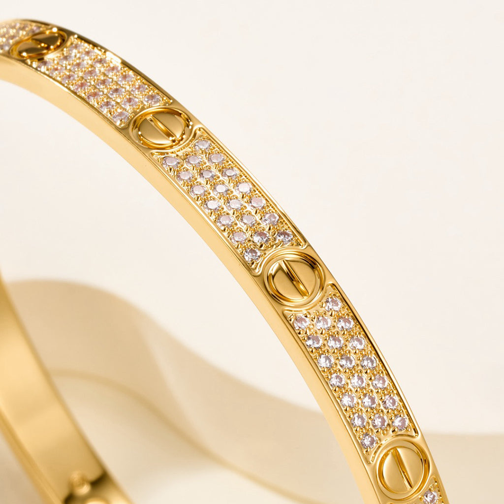[AuraEcho]LOVE BRACELET 4.8MM DIAMOND-PAVED