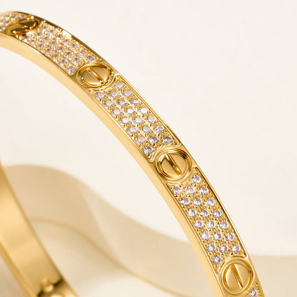 [AuraEcho]LOVE BRACELET 4.8MM DIAMOND-PAVED
