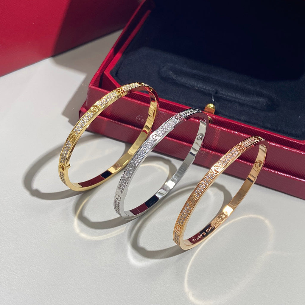 [AuraEcho]LOVE BRACELET 3.65MM DIAMOND-PAVED