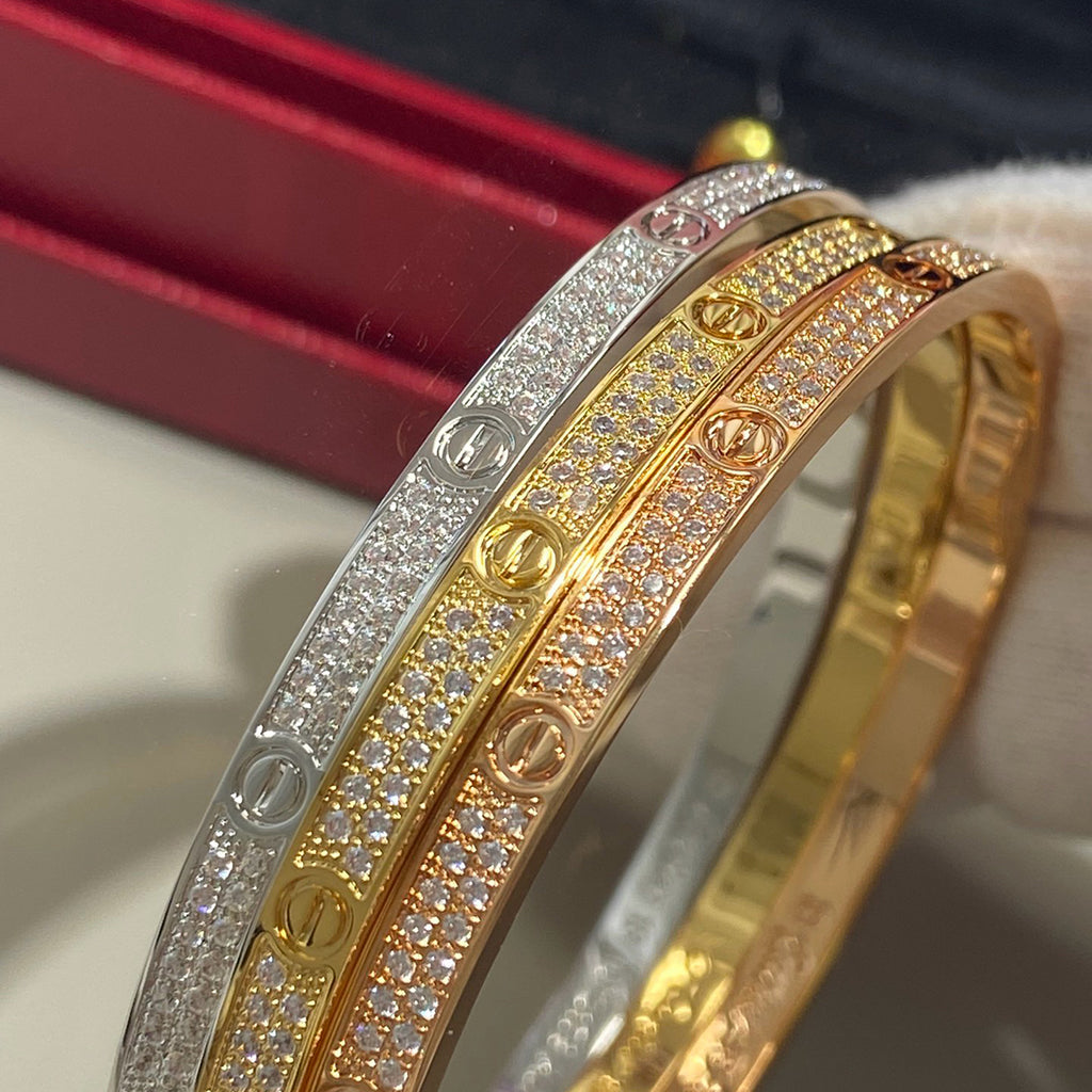 [AuraEcho]LOVE BRACELET 3.65MM DIAMOND-PAVED