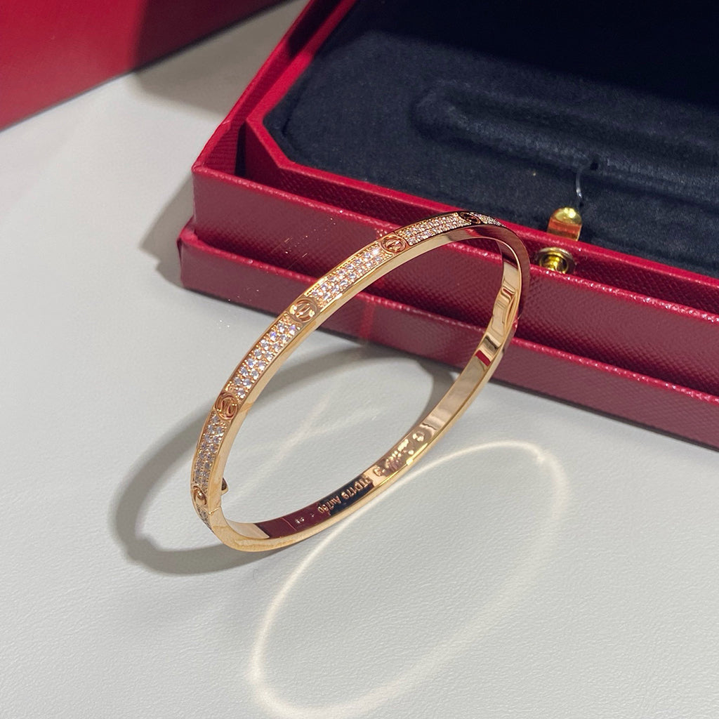 [AuraEcho]LOVE BRACELET 3.65MM DIAMOND-PAVED