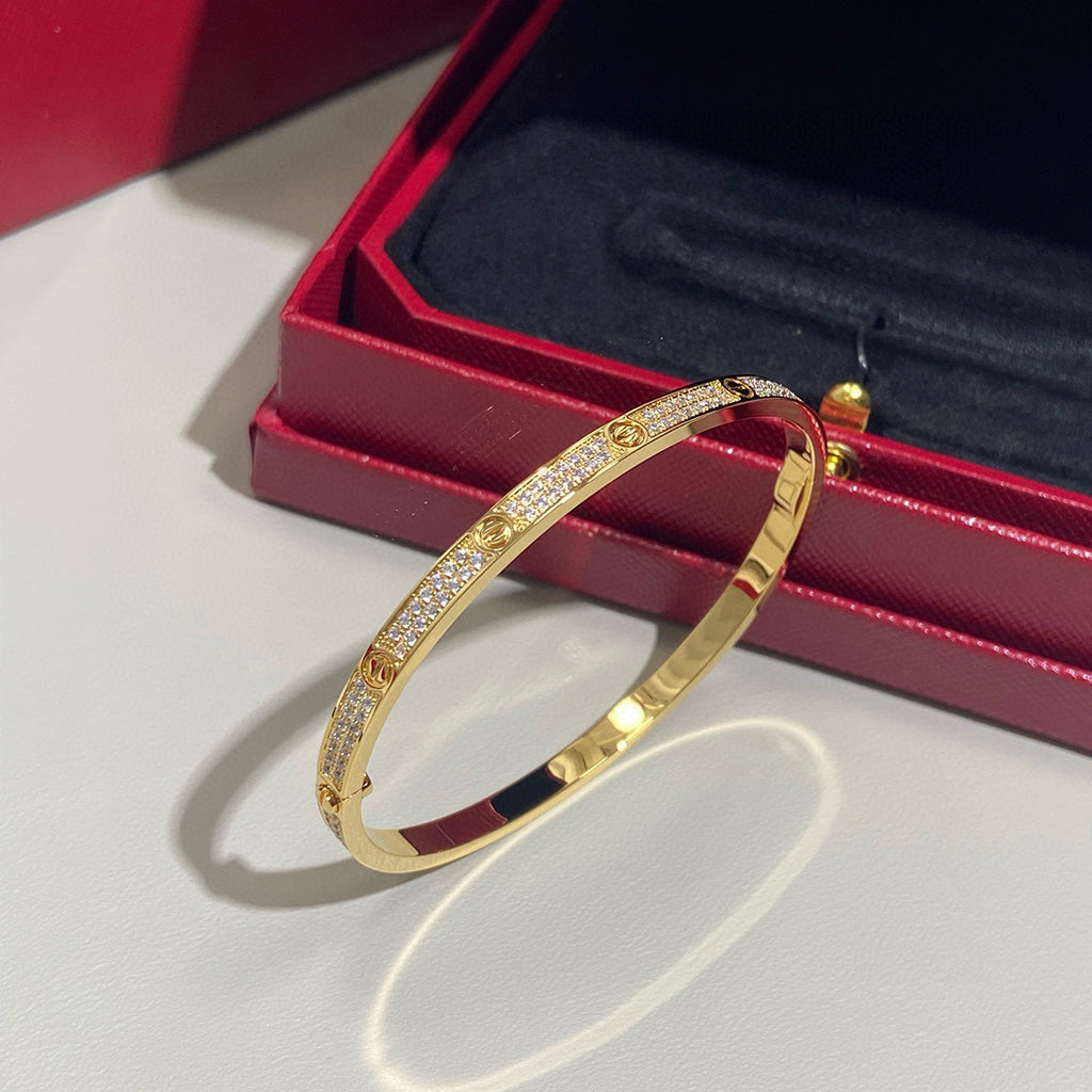 [AuraEcho]LOVE BRACELET 3.65MM DIAMOND-PAVED