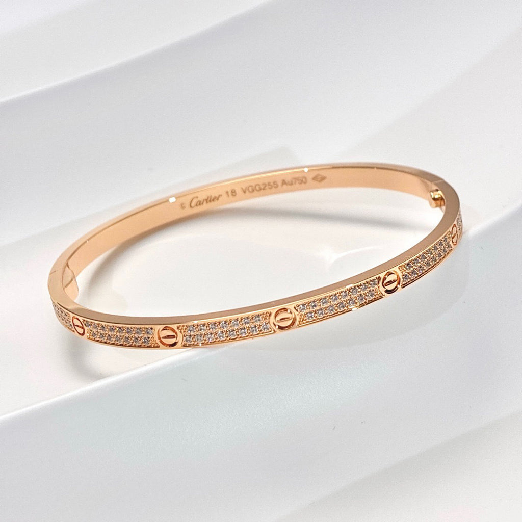 [AuraEcho]LOVE BRACELET 3.65MM DIAMOND-PAVED