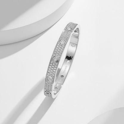 [AuraEcho]LOVE BRACELET 6.1MM DIAMOND-PAVED 10 BIG DIAMONDS