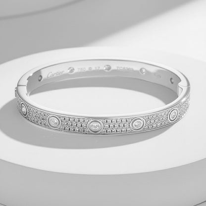 [AuraEcho]LOVE BRACELET 6.1MM DIAMOND-PAVED 10 BIG DIAMONDS
