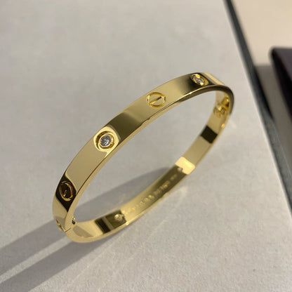 [AuraEcho]LOVE BRACELET 6.1MM 4 DIAMONDS