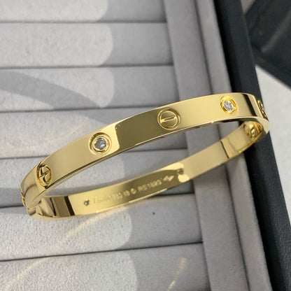 [AuraEcho]LOVE BRACELET 6.1MM 4 DIAMONDS