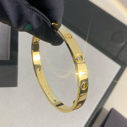 [AuraEcho]LOVE BRACELET 6.1MM 4 DIAMONDS