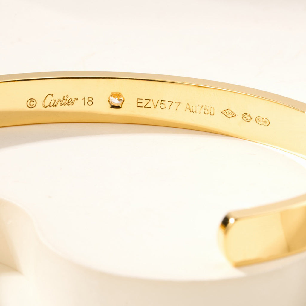 [AuraEcho]LOVE BRACELET 6.1MM 1 DIAMOND OPEN CUFF