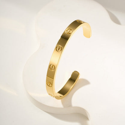 [AuraEcho]LOVE BRACELET 6.1MM OPEN CUFF