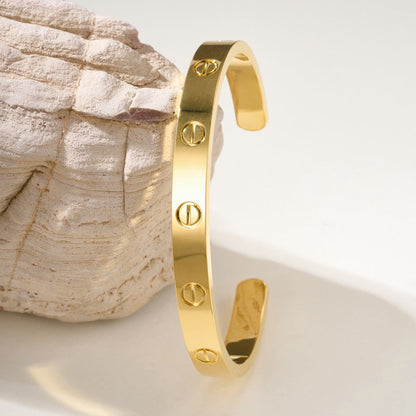 [AuraEcho]LOVE BRACELET 6.1MM OPEN CUFF