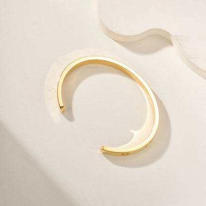 [AuraEcho]LOVE BRACELET 6.1MM OPEN CUFF