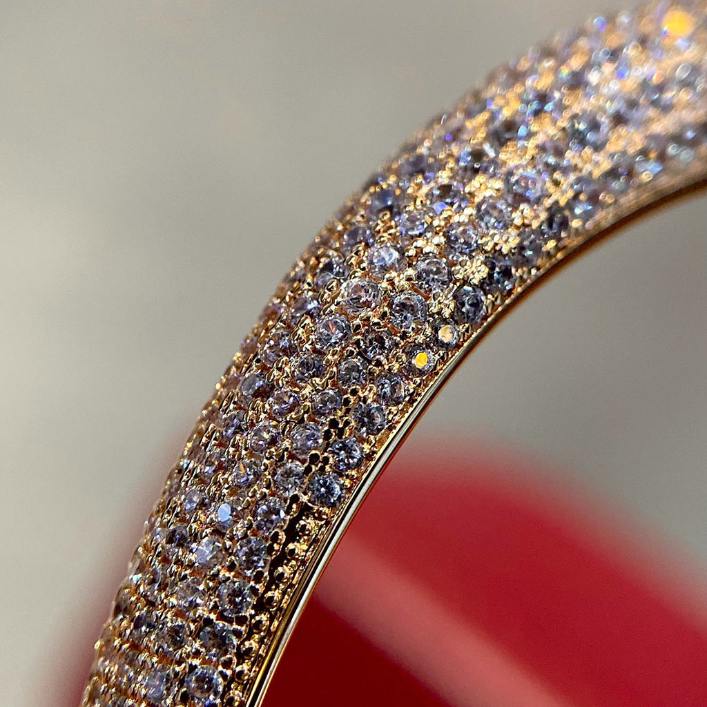 [AuraEcho]PANTHERE HALF DIAMOND OPEN BRACELET