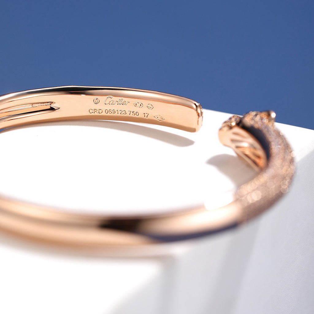 [AuraEcho]PANTHERE FULL DIAMOND OPEN BRACELET