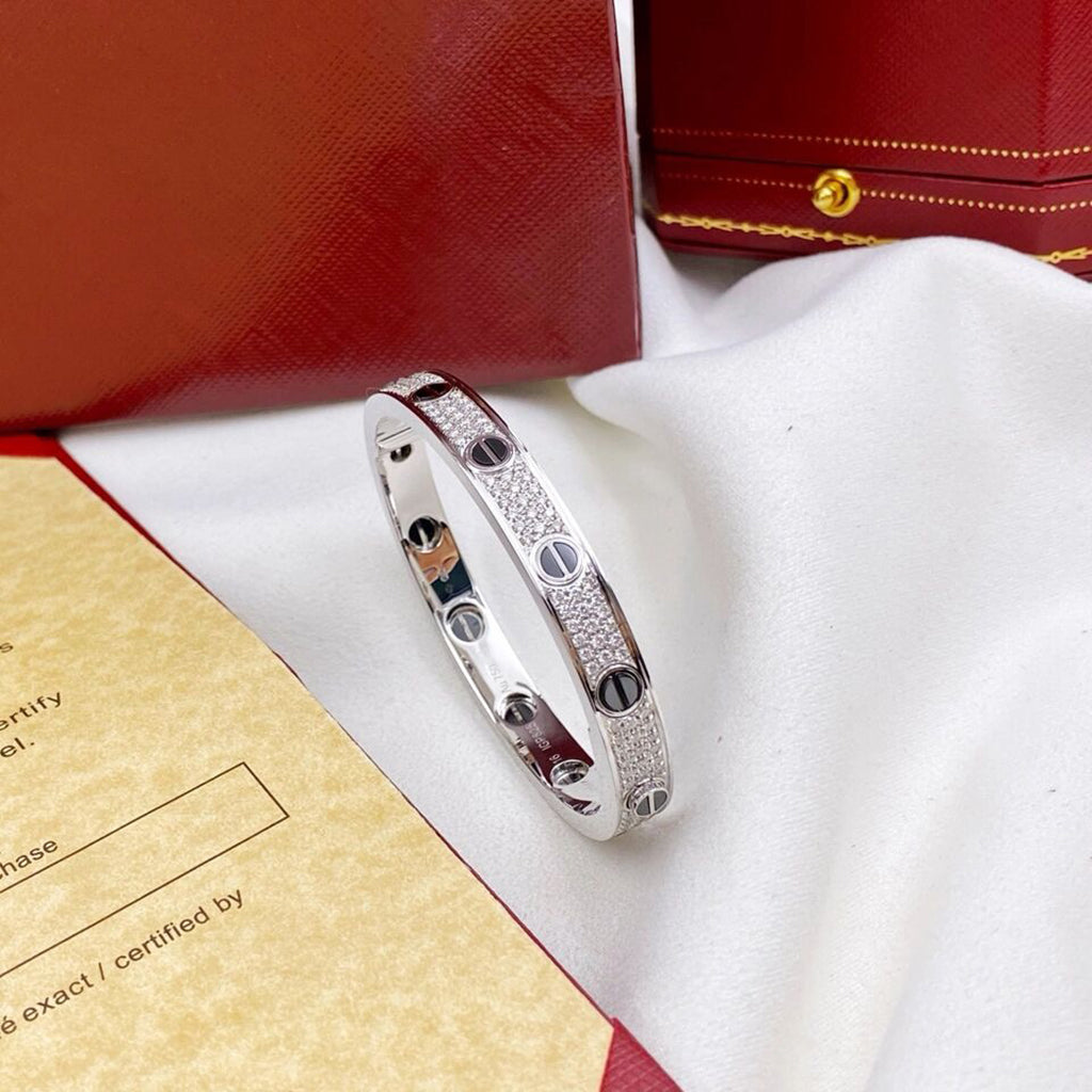 [AuraEcho]LOVE BRACELET 6.1MM DIAMOND-PAVED CERAMIC