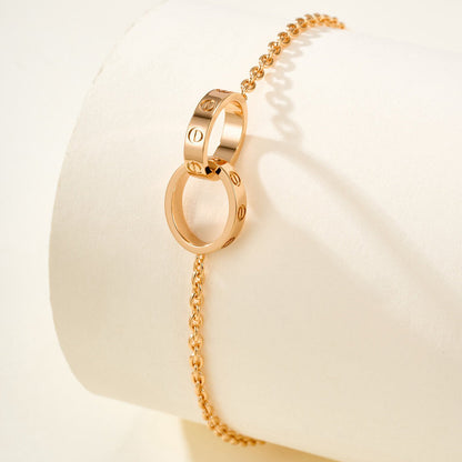 [AuraEcho]LOVE BRACELET DOUBLE RING