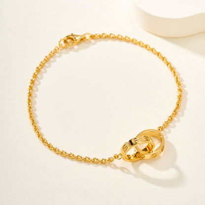 [AuraEcho]LOVE BRACELET DOUBLE RING