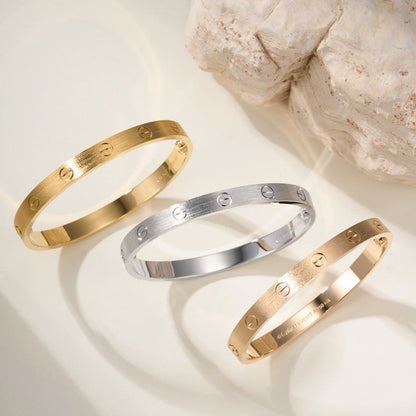 [AuraEcho]LOVE BRACELET 6.1MM BRUSHED