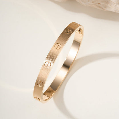 [AuraEcho]LOVE BRACELET 6.1MM BRUSHED