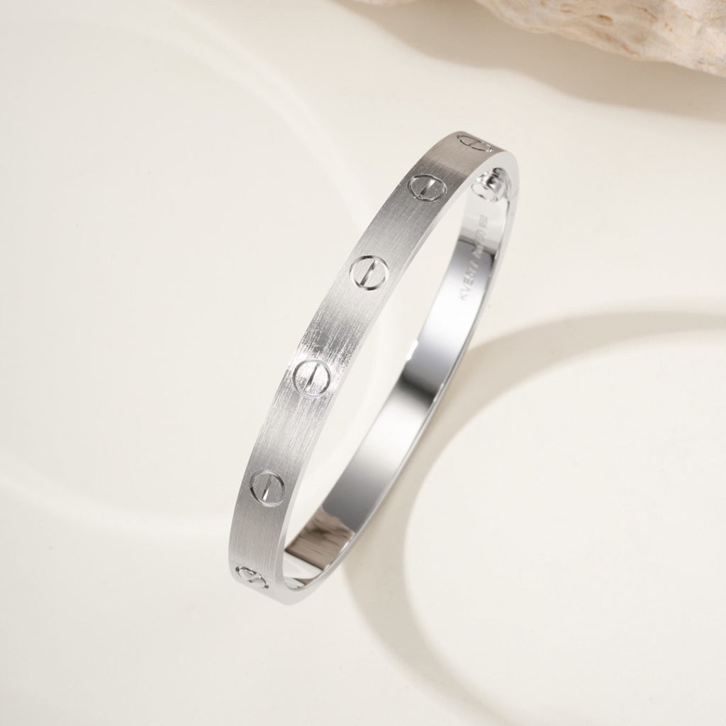 [AuraEcho]LOVE BRACELET 6.1MM BRUSHED