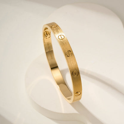 [AuraEcho]LOVE BRACELET 6.1MM BRUSHED