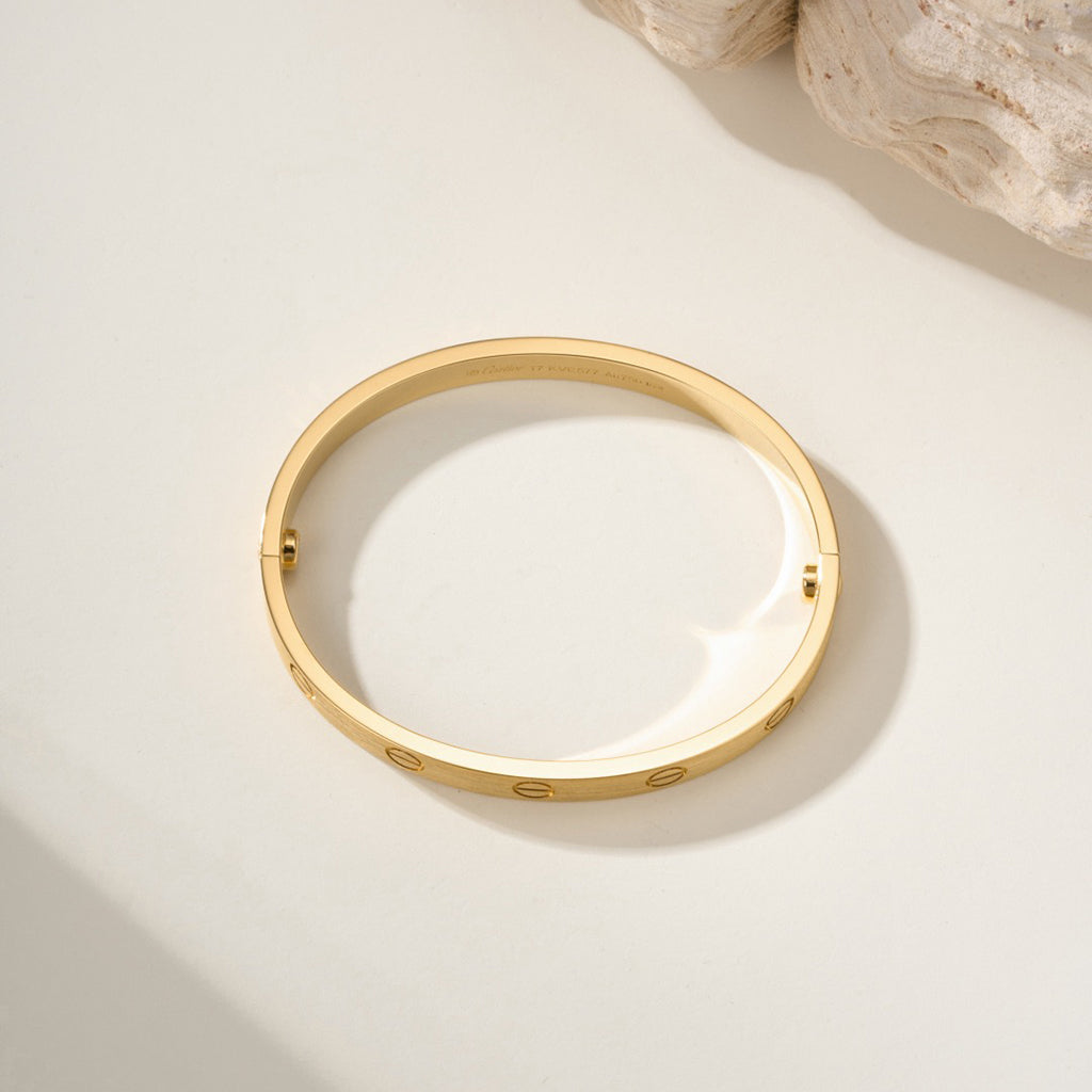 [AuraEcho]LOVE BRACELET 6.1MM BRUSHED