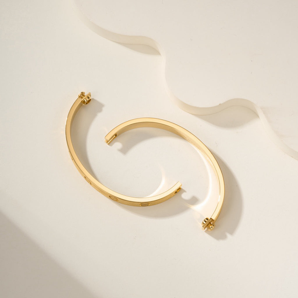 [AuraEcho]LOVE BRACELET 6.1MM BRUSHED