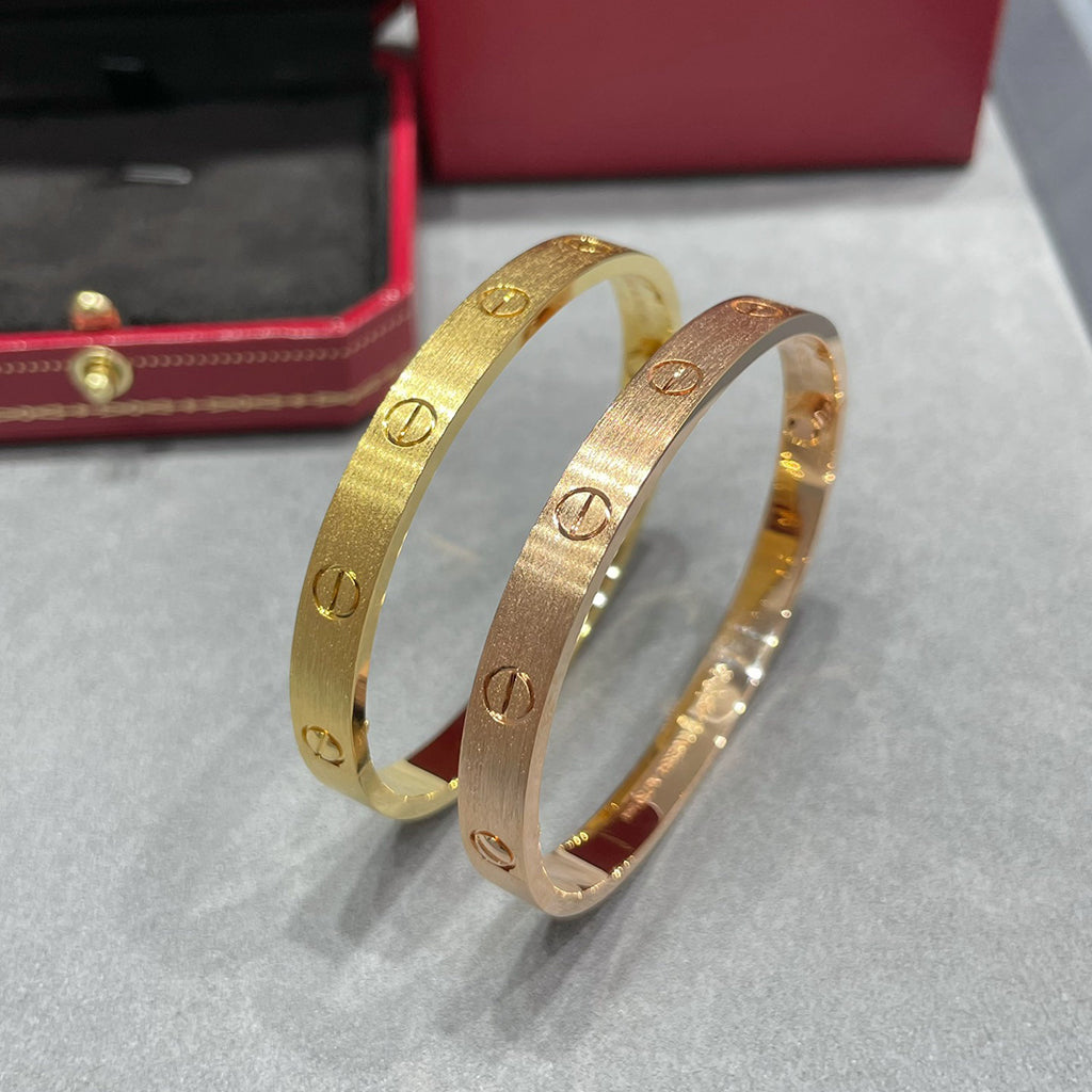 [AuraEcho]LOVE BRACELET 6.1MM BRUSHED