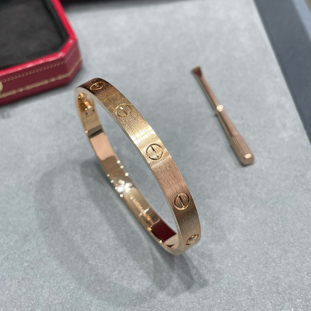[AuraEcho]LOVE BRACELET 6.1MM BRUSHED