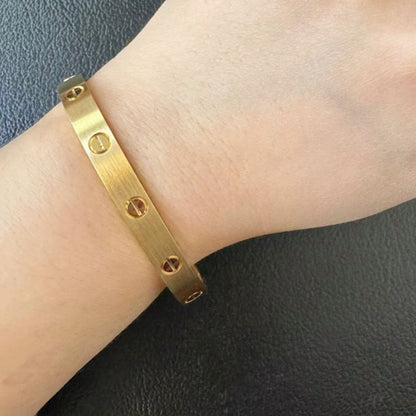 [AuraEcho]LOVE BRACELET 6.1MM BRUSHED